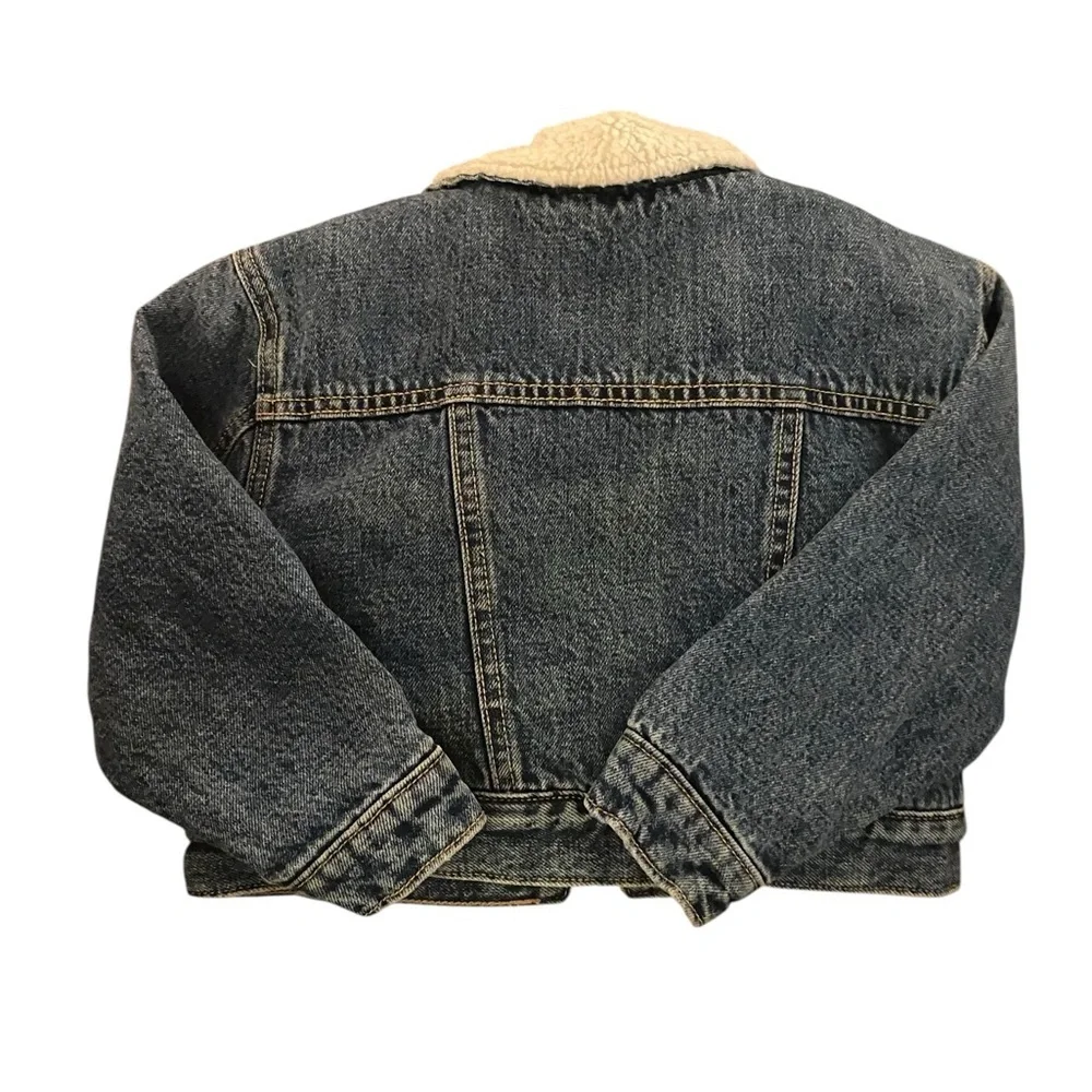Old Navy Kid’s Sherpa Blue Denim Jean jacket outerwear western cabincore kids